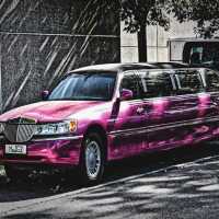 Luxury limousine leather interior — USA